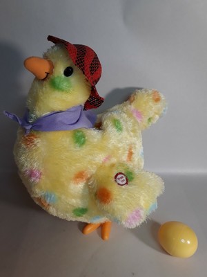 gemmy animated plush holiday egg laying chicken