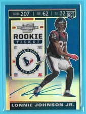 Lonnie Johnson Jr. 2019 Contenders Optic Rookie Autograph Blue #33/75