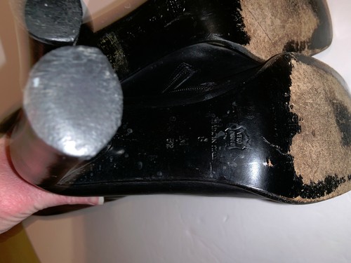 Botas de mujer negras VIA SPIGA debajo de la rodilla talla 8 M hechas en Italia - Imagen 11 de 12