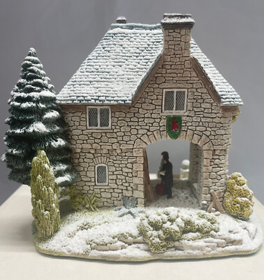 Lilliput Lane Snowdon Lodge w Deed Christmas Snow Lodges