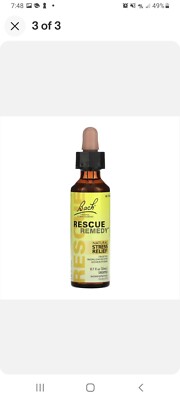 Bach Flower Remedies Rescue Remedy Natural Stress Relief - 0.7 Fl Oz {Exp:07/25}