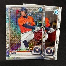 2020 Bowman Chrome Jeremy Pena 1st Mojo Refractor #BCP-61 + Base Houston Astros