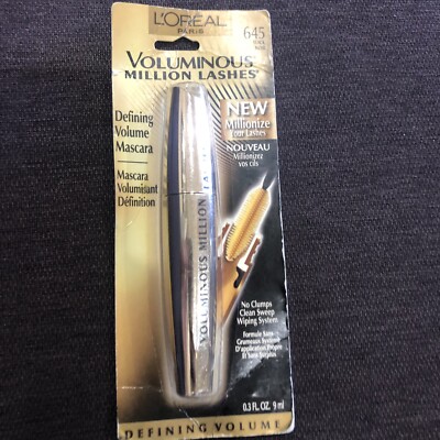 L'Oreal Paris Voluminous Million Lashes 645 Black Noir Defining Volume Mascara G