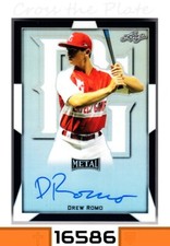 1-2019 LEAF PERFECT GAME BLACK AUTO DREW ROMO ROCKIES 2/15 #BA-DR1