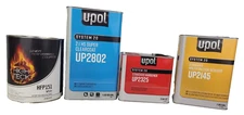 U-Pol UP2802 Clearcoat, White Basecoat Paint GM WA8554 High Teck HFP151, Reducer