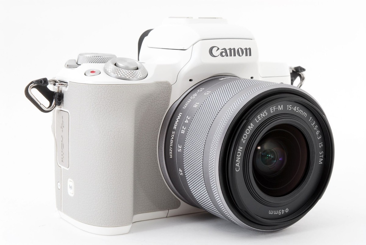 Canon EOS M50 Mark II/Kiss M2 24.1MP White 15-45mm [Exc+++] w/Box