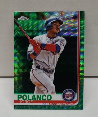 JORGE POLANCO 2019 Topps Chrome GREEN REFRACTOR ~ #'d /99 ~ TWINS