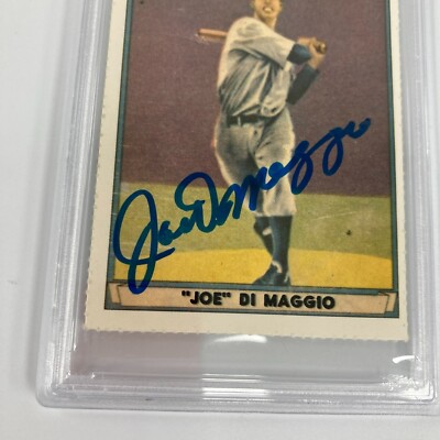 1941 Play Ball Joe Dimaggio Signed RP Baseball Card PSA DNA Auto