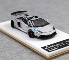 CR FW 1:64 Gray Aventador LP700 Convertible LBWK Sport Model Diecast Resin Car