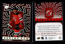 2023-24 Upper Deck Extended Seeing Red Silver Spectrum Timo Meier