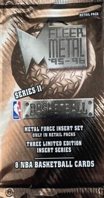 1995-96 FLEER METAL BASKETBALL CARDS SERIES II RETAIL SEALED PACK ESTATE SALE