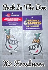 TWO 2023 JACK IN THE BOX AIR FRESHENERS PINEAPPLE EXPRESS SNOOP DOGG
