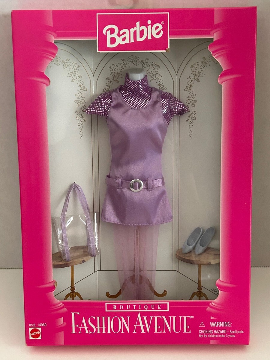 Barbie Fashion Avenue Boutique Outfit 14980 Purple Sparkle VTG 90s 