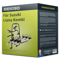 Menabo FahrradträGer Stand Up 3 Schwarz/Silber FüR Suzuki Liana Kombi Typ ER NEU