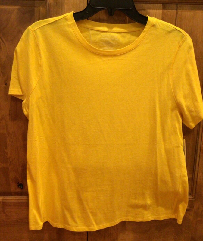 NWT WESTBOUND T-Shirt Top, Women’s Size Large, Color: Yellow, 100% Cotton