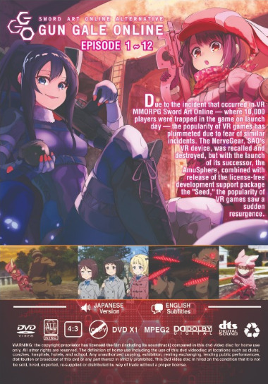 ANIME DVD Sword Art Online Alternative Gun Gale Online(1-12 End) ENGLISH SUB