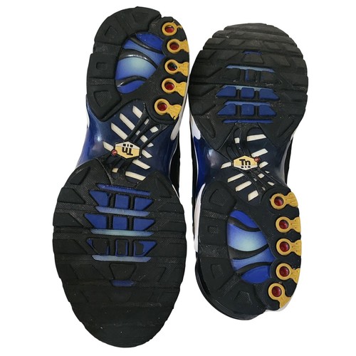 Nike Air Max Plus TN Running Shoes Blue Gold Sneakers Size 10-SEE Last Pictures - Picture 6 of 10