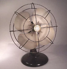 Vintage Mid Century General Electric GE Table Desk Fan Brown Bakelite FM10F51