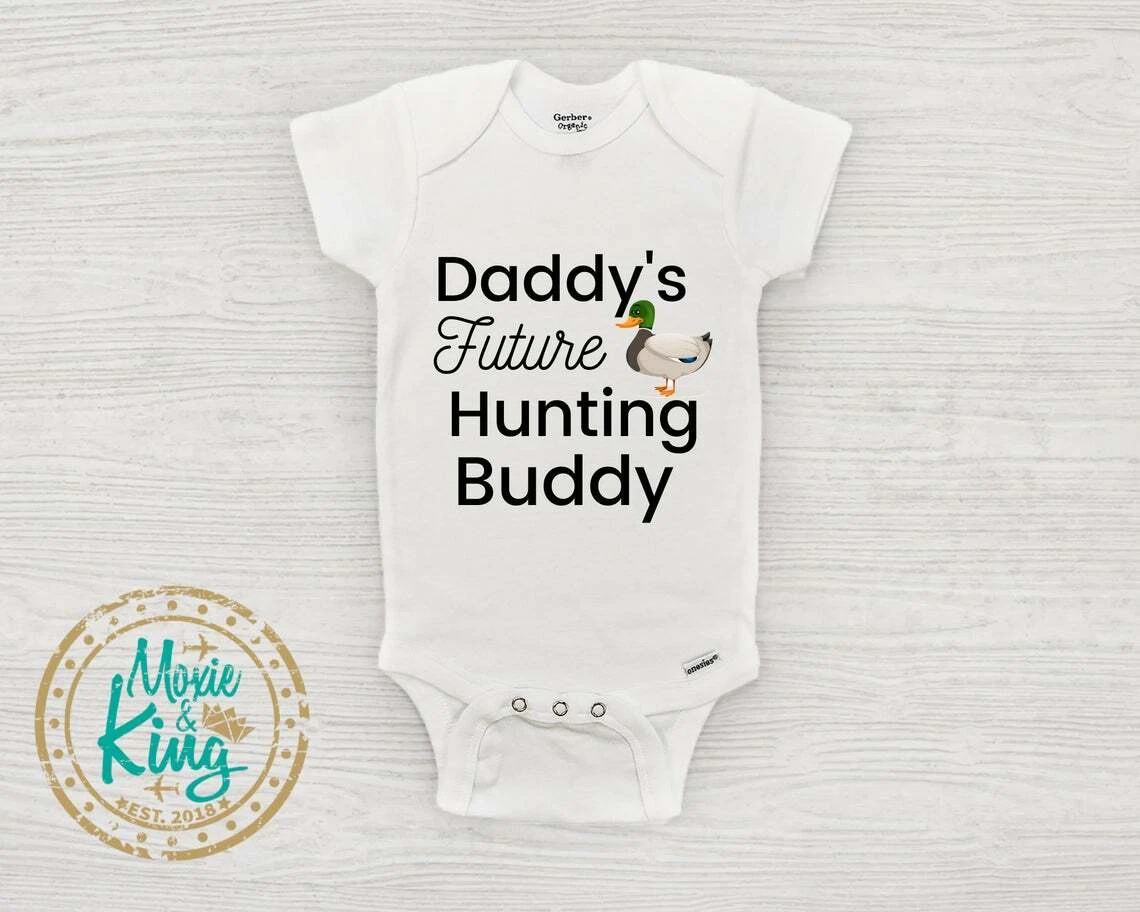 Daddy's Future Duck Hunting Buddy baby Onesie-Baby Clothes-Baby Gift Father