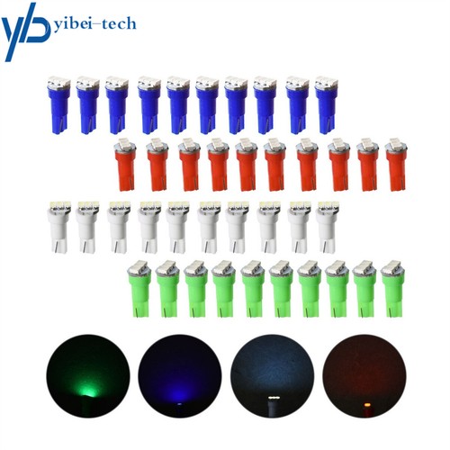 40× LED Speedometer Instrument Gauge Cluster Dash Light Bulbs T5 74 3-SMD-3014