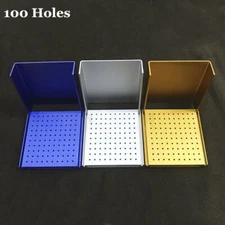 100 Holes Dental Burs Holder High Speed Diamond Bur Block Holders Autoclavable