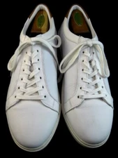 Allen Edmonds "COURTSIDE" Men's Low-Top Leather Sneakers 11 D White  (330N)