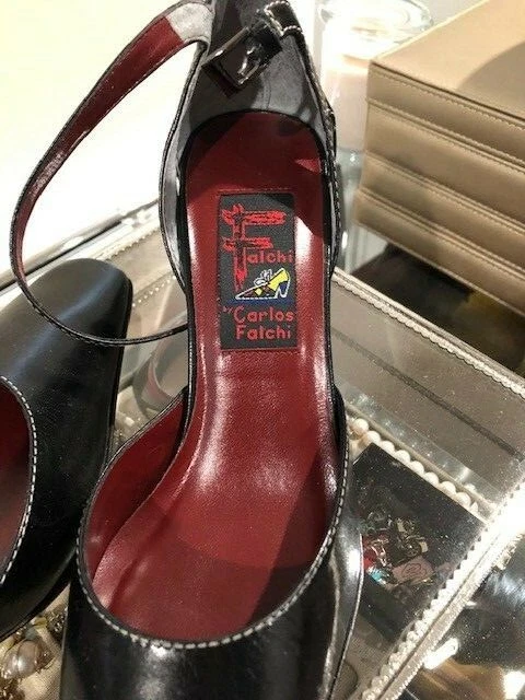 Zapatos de tacón alto Carlos Falchi negros - talla 6 - nuevos con etiquetas Foto 2 de 4