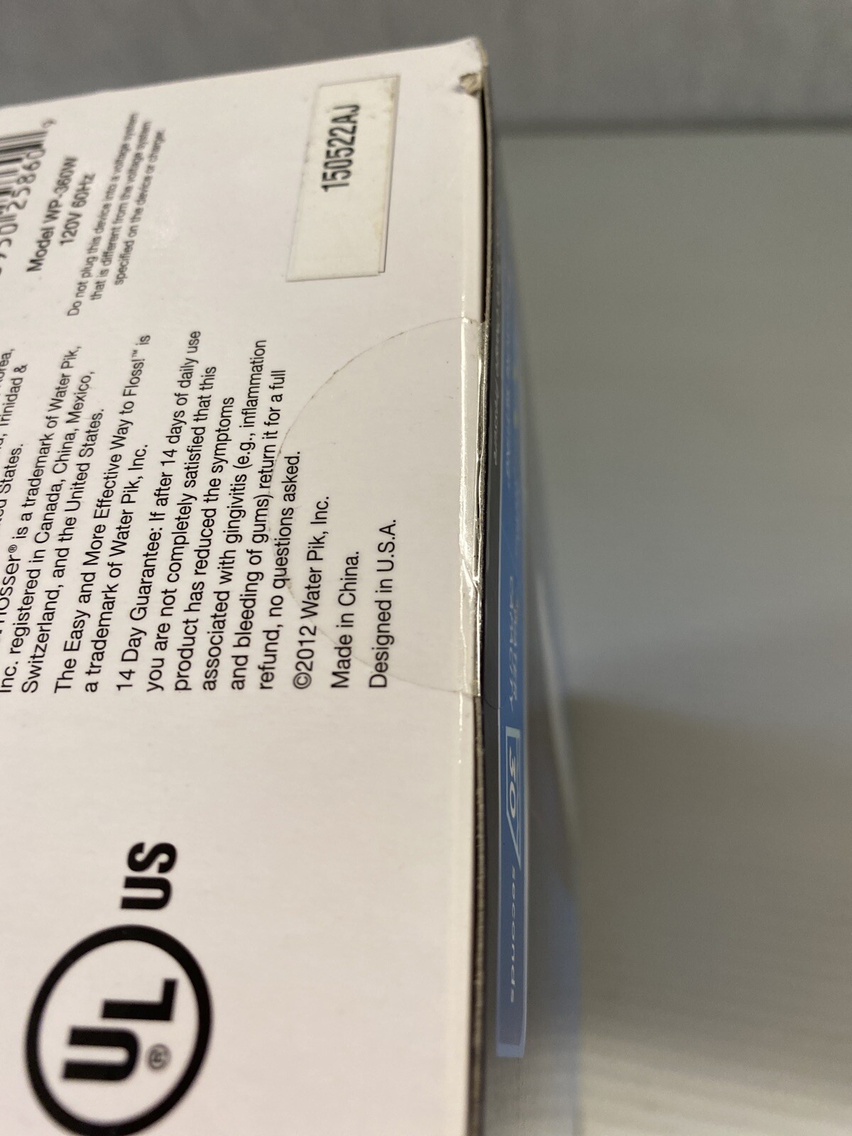 New Waterpik Waterflosser Cordless Dental Water Jet Wp360W 971471656549 eBay