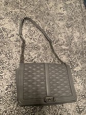 Rebecca Minkoff Jumbo Love Crossbody Grey Quilted Handbag Purse *rare* Color