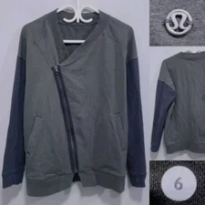 Lululemon Mula Bundle Wrap 6 Small Jacket Heathered Fatigue Green Grey Sweater