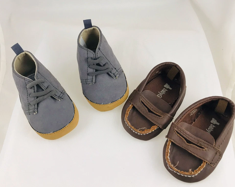 Baby Gap Penny 乐福鞋 Chukka 人造麂皮靴 婴儿 男孩 婴儿床 娃娃鞋 — 第 2/4 张图片
