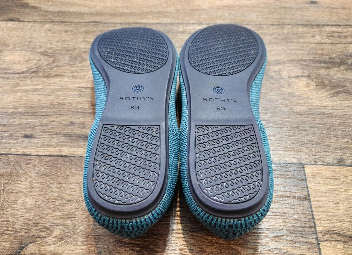 Rothy's Spruce Python Green Black Round Toe Flats… - image 16