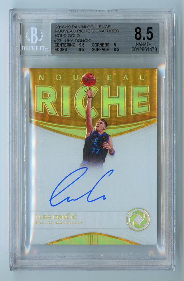 49枚限定 Opulence RC Auto Nicker ウルブズ NBA 2018-19 OPULENCE NOUVEAU RICHE AUTO HOLO GOLD LUKA DONCIC RC /10