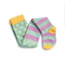 Matilda Jane TREACLE Tights 12-14 Purple Green Stripe Dot Once Upon A Time NEW