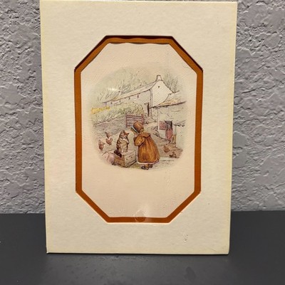 VTG Beatrix Potter Print 5011: ''Tale of Mrs. Tiggy-Winkle'' Barnyard Scene Print