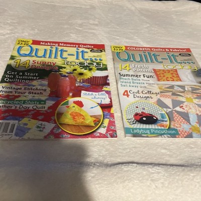 QUILT-IT today Magazines Lot Of 2 May/June 2014 & July/August 2014 Very Good