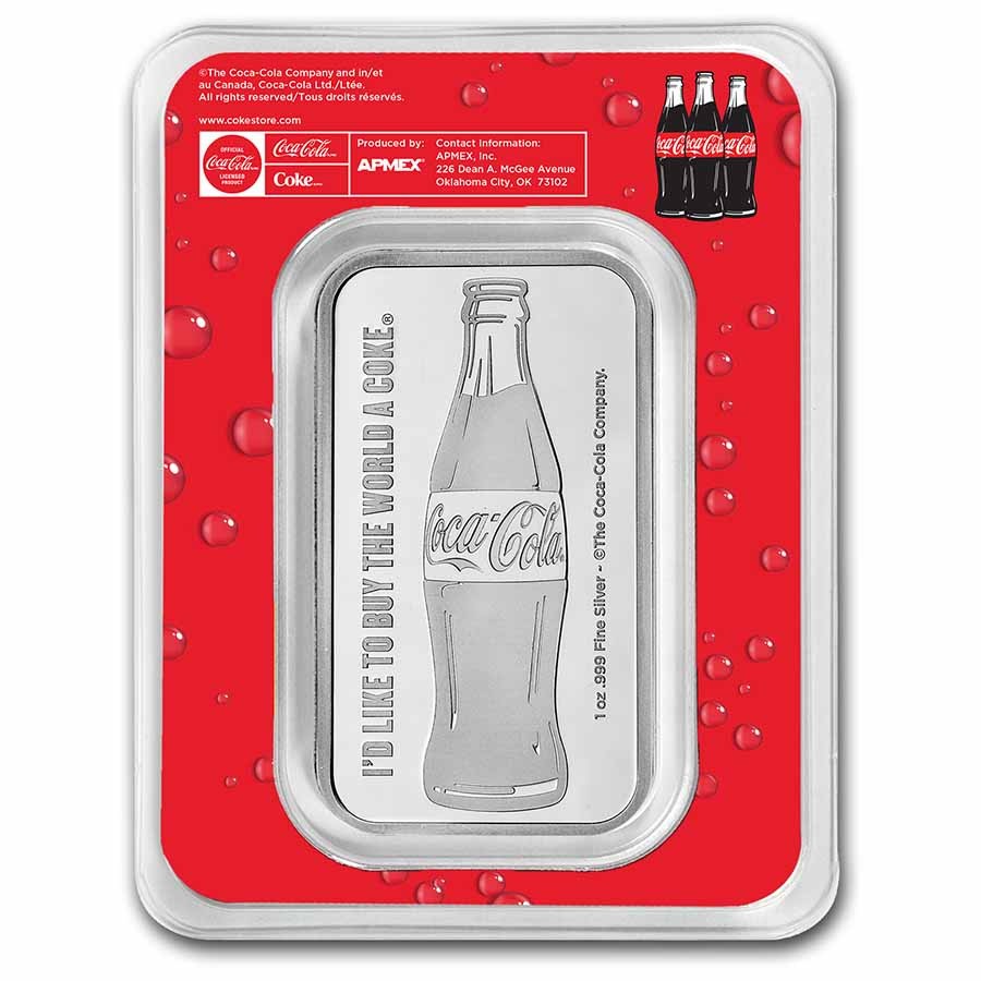 コカコーラ銀貨　1オンス　1枚　TEP ver 太陽 Coca-Cola® 1 oz Silver Struck Bar (in TEP) | eBay