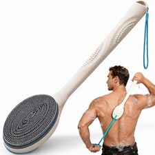 Silicone Back Scrubber Shower Exfoliating Extendable Handle 17.531.9 Inch