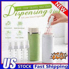 Travel Size 4 in 1 Refillable Dispenser Bottles for Easy Toiletries Storage OY