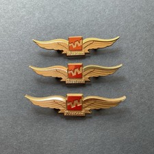 Western Airlines Junior Pilots Pin - Set Of 3 Stewardess Junior Pins