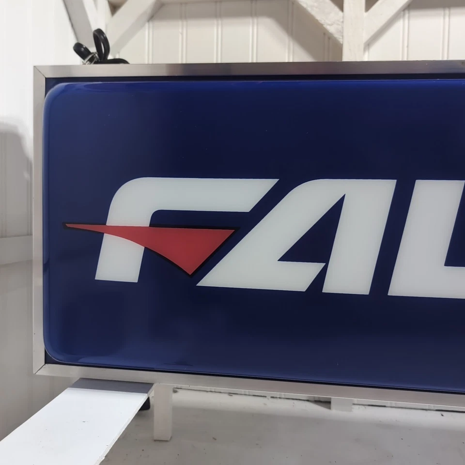 Vintage Falken Tire Sign Dealer 2 Sided Light Up 36"X12"X6" - Image 4 of 4