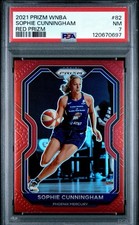2021 Sophie Cunningham Rookie Card Panini Prizm #82 Red Prizm /299 PSA 7 