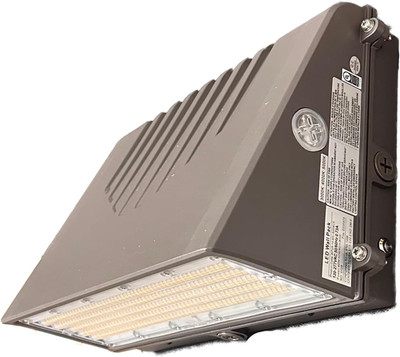 80W LED Wall Pack with Emergency Battery & Photocell, 3CCT, Dark Bronze