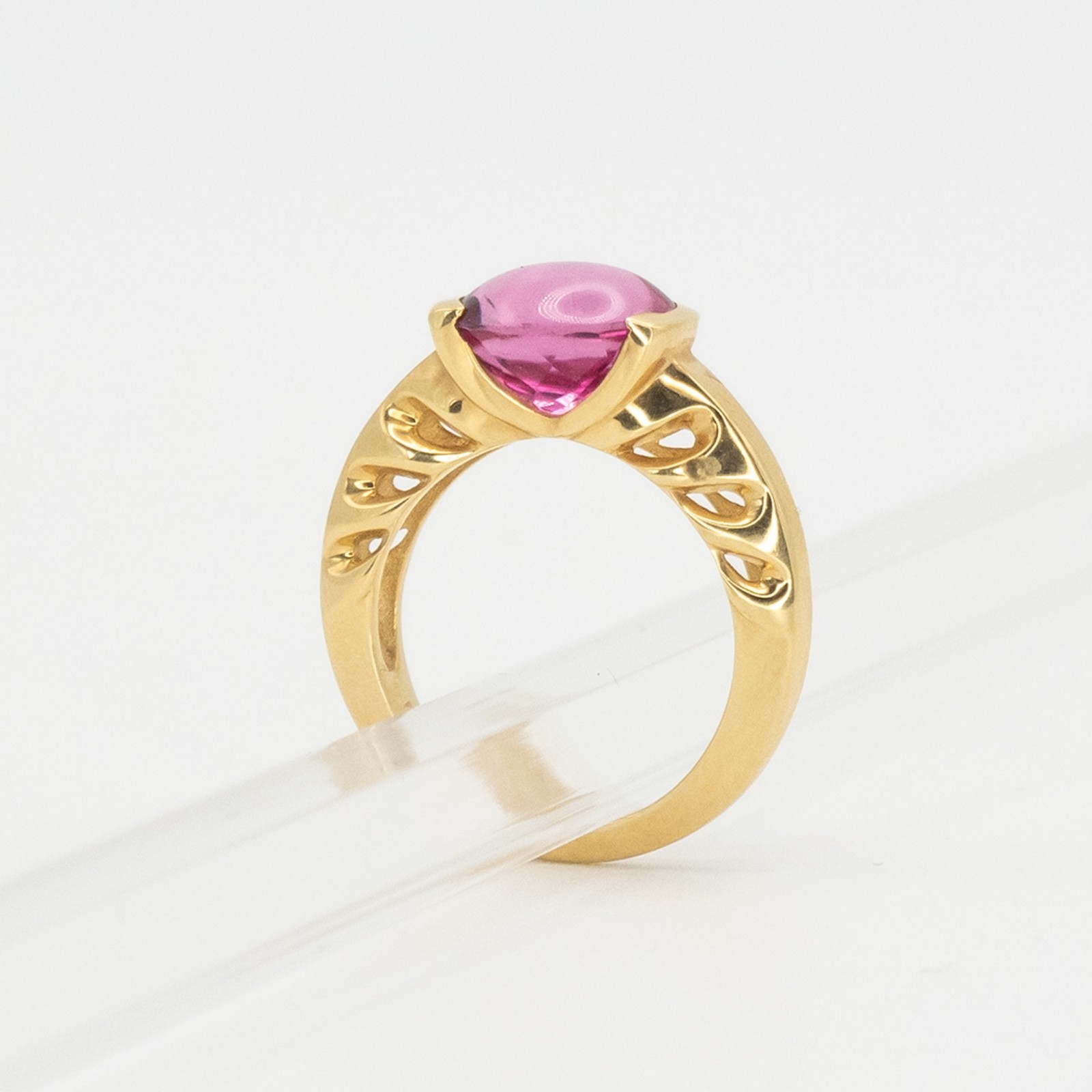 Kurt Wayne 18K Yellow Gold Pink Tourmaline Ring(2… - image 4