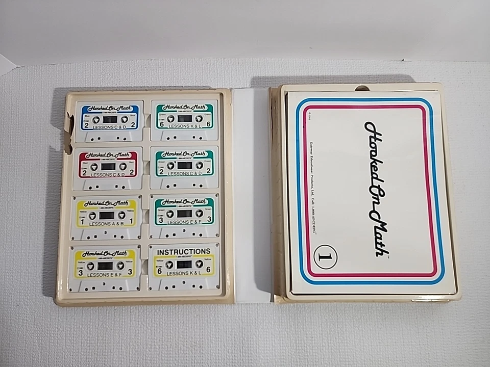 Juego completo de libros cintas de casete de matemáticas enganchado a fonética tarjetas educación en el hogar Foto 3 de 4