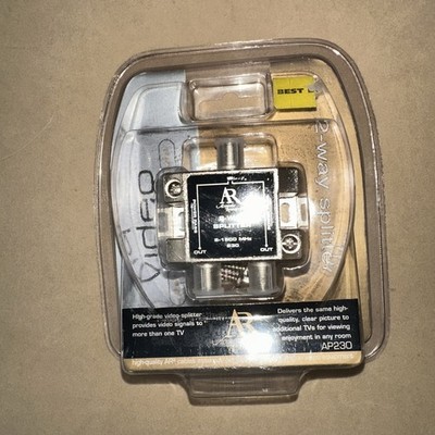 Acoustic Research AP230 Gold plated connectors 1.5 GHz 2-Way Video Splitter NEW