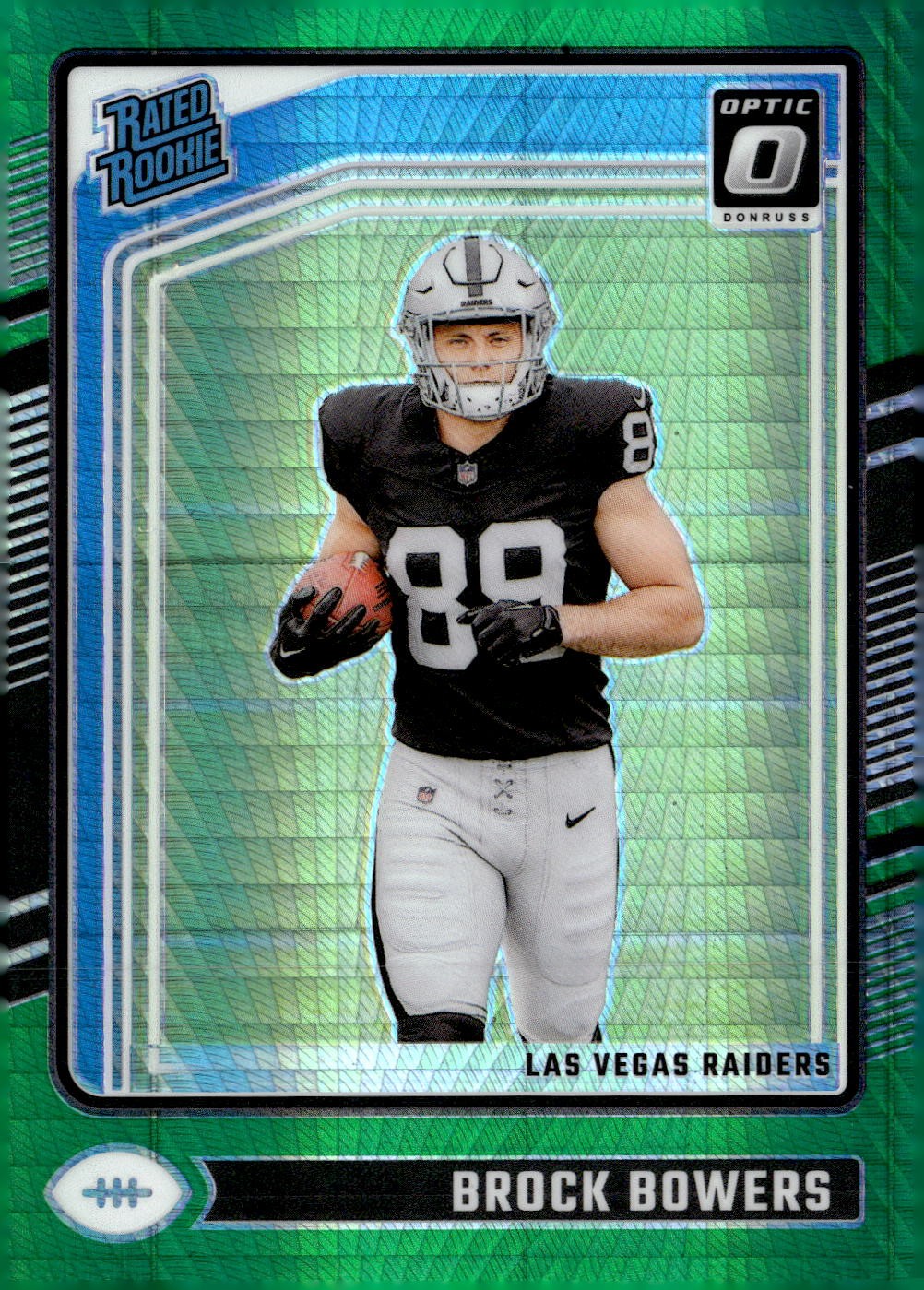 2024 Donruss Optic #215 Brock Bowers Green Hyper