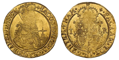England James I (1604-05)-(Lis) Unite NGC MS61 Tower mint S-2618; North 2083.