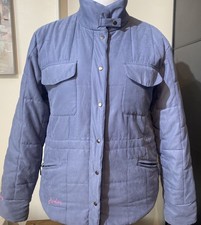Joules Women’s Grey/Lilac Padded Winter Jacket – Short, Warm & Cozy UK Size 18 