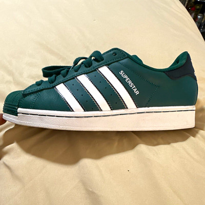 adidas Superstar Collegiate Green/White Leather Low Top Sneakers IF3633